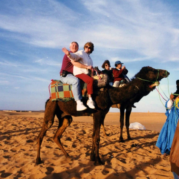 Camel riding in the Sahara Desert, Morocco