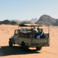 off-roading in Wadi Rum, Jordan