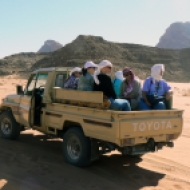 off-roading in Wadi Rum, Jordan