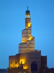 spiral minaret of the Qatar Mosque in Doha