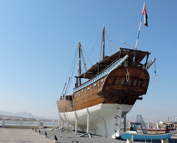 restored Ghanjah Dhow, Sur shipyards, Sur, Oman, photo by Sallie Volotzky