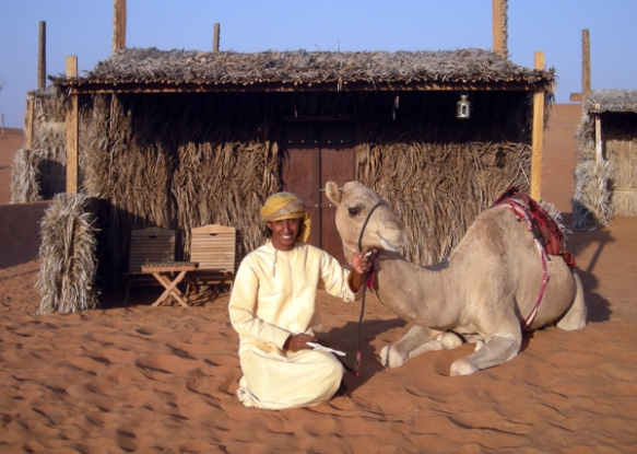 smiling camel and friend, Wahiba Sands, photo courtesy of Elite Tourism, Oman