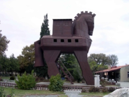 replica of the Wooden Horse, Troy, Turkey